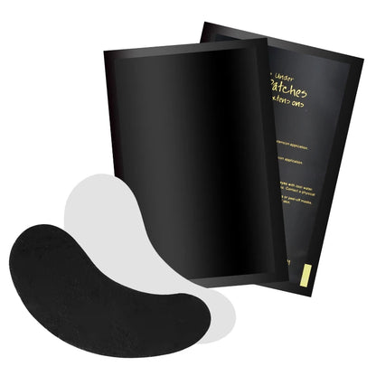 50 Pairs UV Black Hydrogel Eye Gel Patches | Eyelash Extension Padding & Makeup Stickers | Under Eye Gel Pads