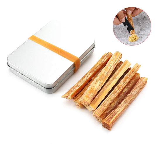 Fatwood Sticks Kit with Box – Hand Cut for DIY Crafts, Gifts, Wrapping & Survival Decor