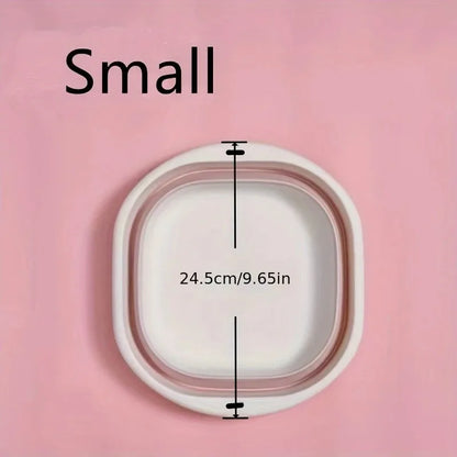 3-Pack Collapsible Tub Wash Basin & Laundry Baskets – Space-Saving Storage Containers for Camping, Hiking, Home & Fruit Washing