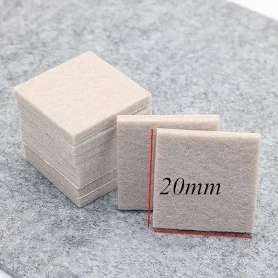 20mm Felt Chair Leg Pads – 5mm Thick Floor Scratch Protector Mat, Mute Non-Slip Self-Adhesive Furniture Accessories