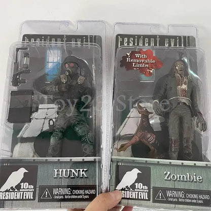 NECA Redfield Hunk Zombie Action Figure Set – Includes Dog Licker and Walker, Chris Redfield Collectible Model Toy
