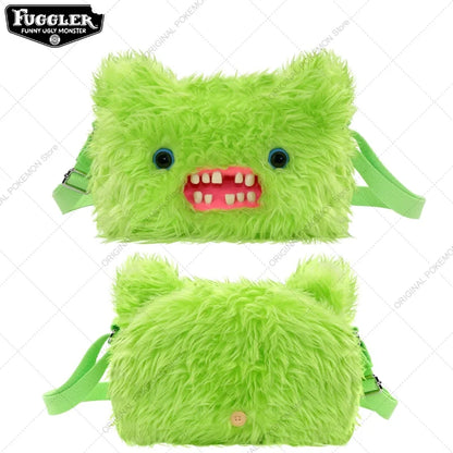 Original Fuggler Ugly Teeth Monster Plush Crossbody Bag – Kawaii Screech Mr. Buttons Shoulder Doll Gift