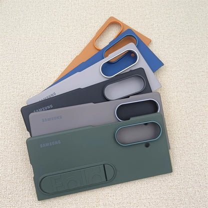 Samsung Galaxy Z Fold 7 5G Sensory Standing Phone Case — Foldable Bracket Hard PC Anti-Fall Shockproof Cover