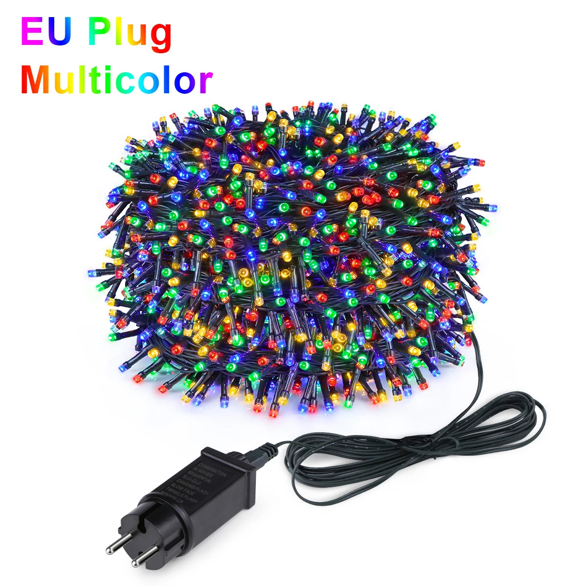 2025 LED Christmas & New Year Fairy String Lights — White/Warm/RGB Waterproof Party & Wedding Decoration