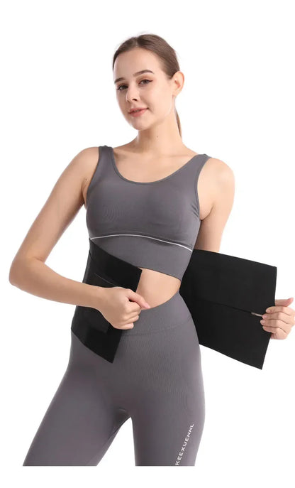 Waist Cincher Belt — Tummy Control Body Shaper with Triple Wrap Corset, Workout Sweat Band & Gym Slimming Girdle