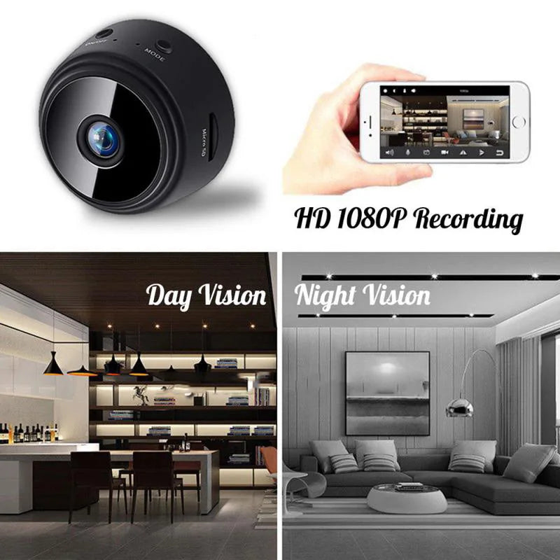 A9 Mini WiFi Surveillance Camera – 1080P HD Night Vision Smart Home Camcorder for Video Monitoring
