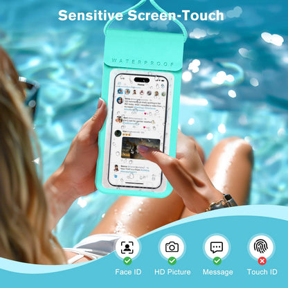 IPX8 Universal Waterproof Phone Pouch – Dry Bag Case for iPhone 16/17 Pro Max, Xiaomi, Samsung