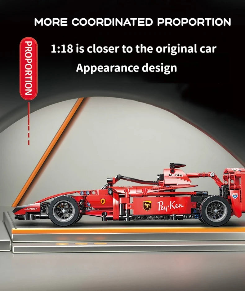 F1 W14 E Technic 1432+ Pcs 1:8 Sports Car Building Blocks – Compatible with 42141, DIY Model, Birthday Gift