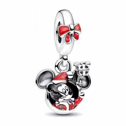 MINISO League of Legends Mickey & Minnie 925 Sterling Silver Charm – Beads Fit for Pandora Bracelet, Ladies Jewelry
