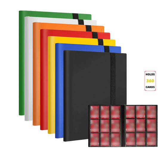 9 Pocket Trading Card Album Binder - 360 Side-Loading Pockets for Game and Sports Cards