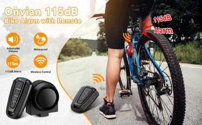 WSDCAM Bicycle Alarm – Waterproof Vibration Alarm with USB Charging & Remote Control, 110 dB Security for Bike & Motorcycle