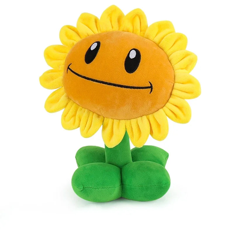 Plants vs Zombies Plush Toy Set – Sunflower, Peashooter & Kernel-pult Soft Figures Pillow for Kids Christmas Gift