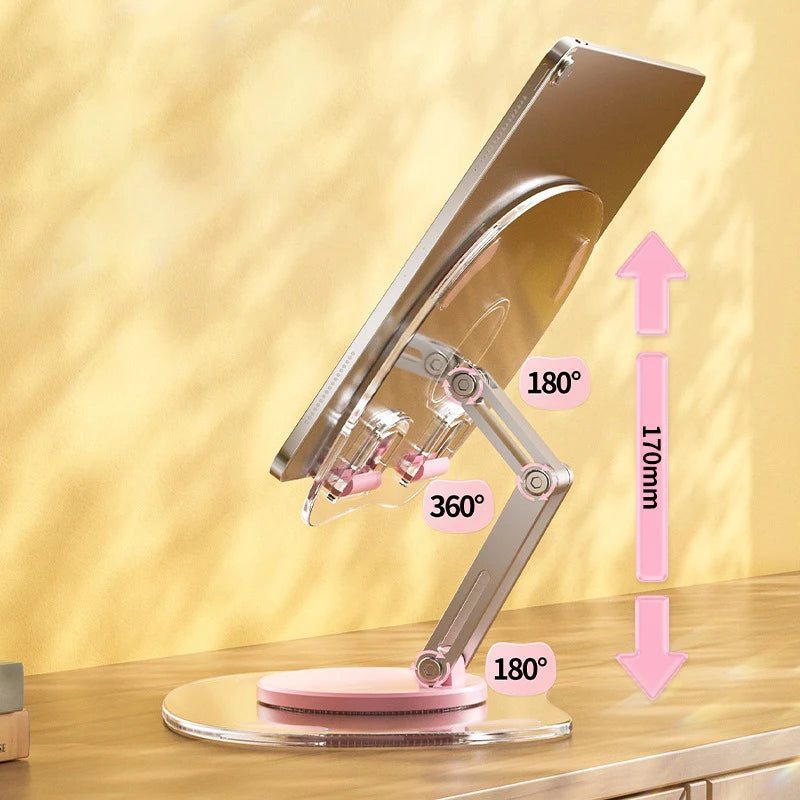 Portable Foldable Tablet Holder | Universal Plastic Phone Stand for iPhone, iPad, Xiaomi, Samsung | Transparent Support
