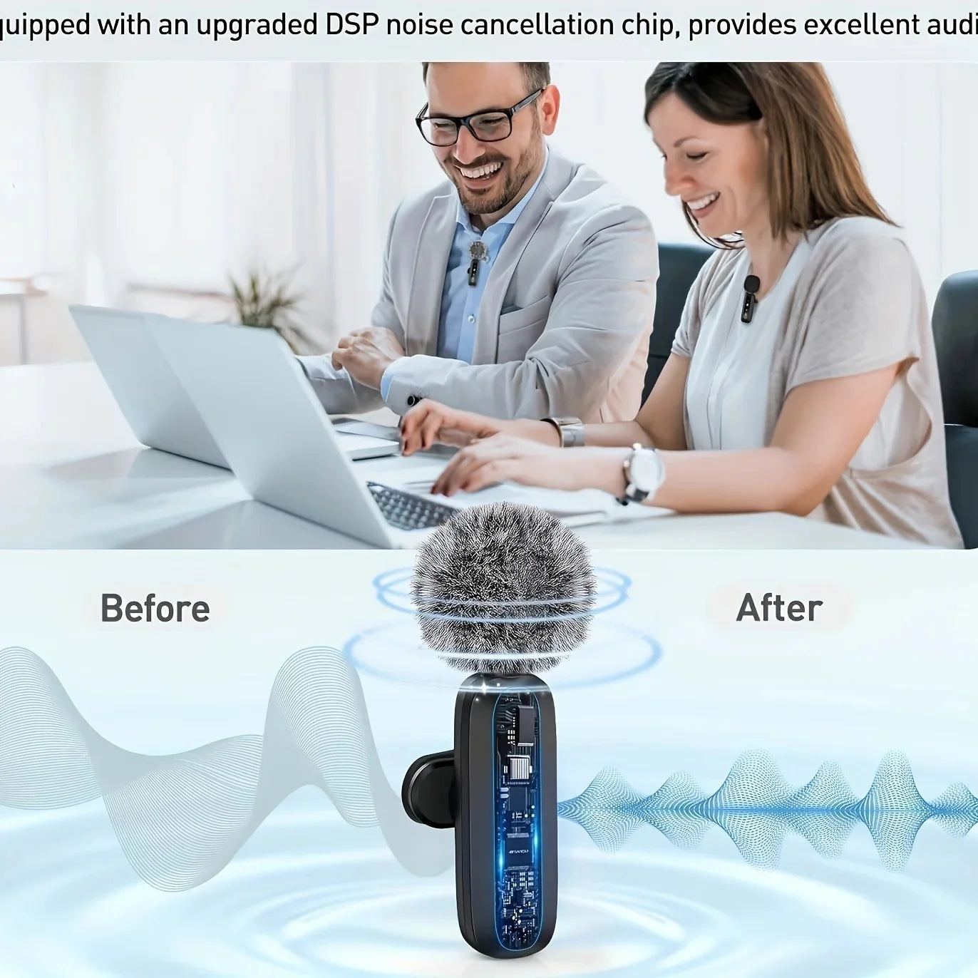 Xiaomi Wireless Lavalier Microphone – Portable Mini Mic for Audio, Video Recording & Livestreaming on iPhone & Android