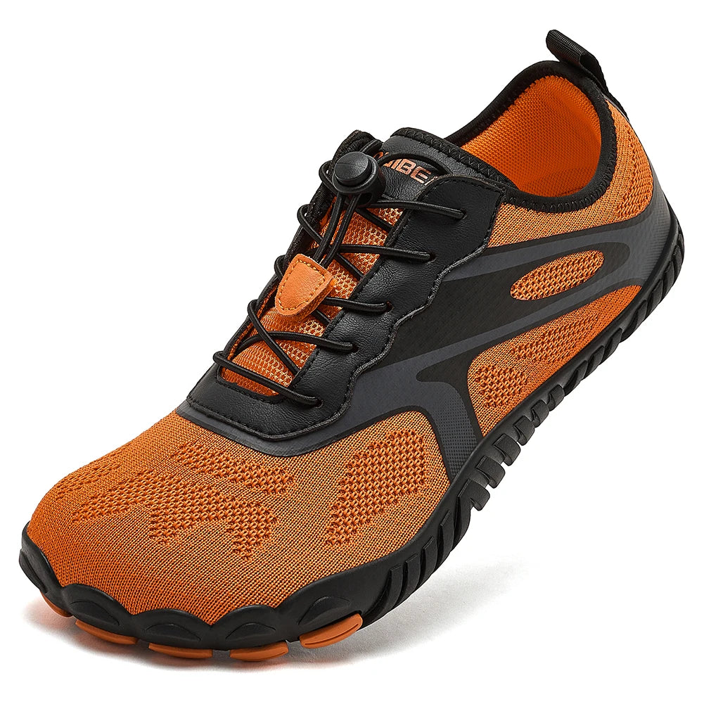 HOBIBEAR Unisex Barefoot Wide Toe Sneakers – Zero Drop Outdoor Running & Beach Walking Shoes with Elastic Band