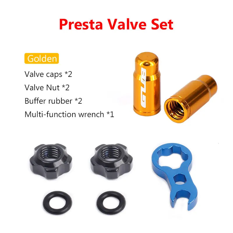 4pcs Aluminum Bike Tire Valve Caps – Ultralight MTB Road Mountain Schrader/Presta Tyre Protectors