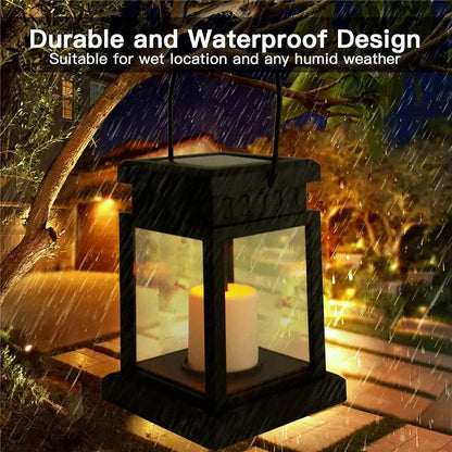 Solar Palace Lantern - Outdoor Hanging Solar Lights | Candle Lamp for Lawn, Yard, and Garden Atmosphere Decor