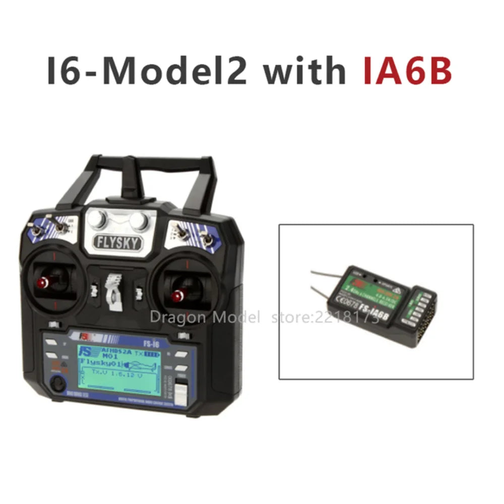 Flysky FS-i6 2.4G 6CH RC Transmitter — Compatible with FS-iA6 / FS-iA6B Receiver for Quadcopter DIY Drones