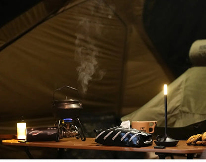 Rechargeable LED Candlelight Table Lamp - Touch Control Night Light for Restaurant, Bar & Desktop Decor