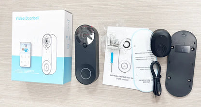 1080P Wireless Video Doorbell — WiFi Smart Doorbell with Tuya, Night Vision, Motion Detection & Two-Way Intercom for Home