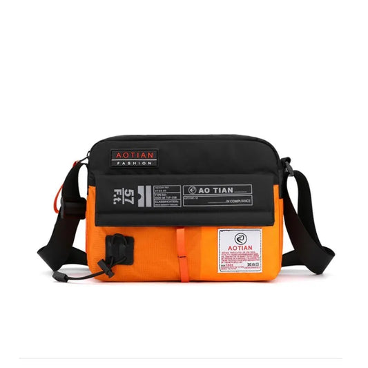 New Horizontal Shoulder Bag | Outdoor Leisure Messenger Handbag | Fashion Nylon Color Contrast Bag