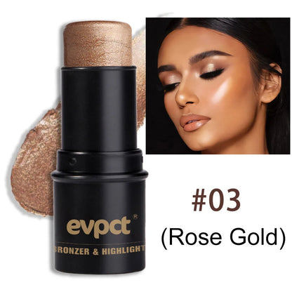 Highlighting & Bronzer Stick - Face Brightening Blusher, Rouge Concealer Pen, Long-Lasting Corrector & Nose Contouring Cosmetics