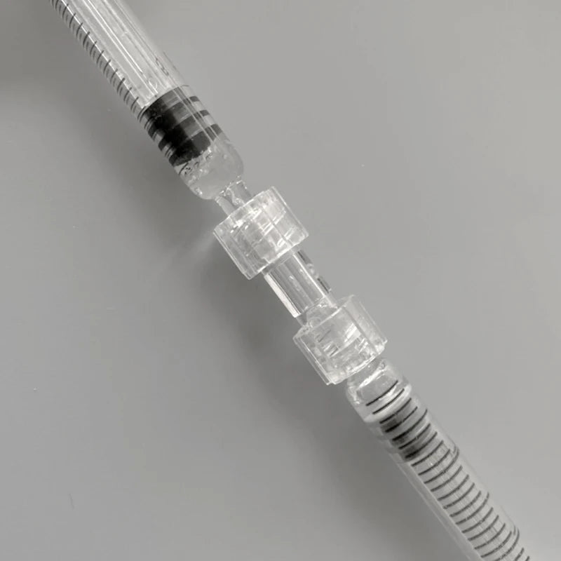 Double Helix Luer Syringe Connector – Sterile Transparent PP Pneumatic Parts, Leak-Proof Drug Guide Device (10/20/50/100pcs)