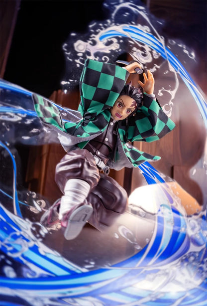 1/12 Scale Demon Slayer Action Figure – Tomioka Giyuu & Kamado Tanjirou with Grid Cloak Kimono for 6" Body Models