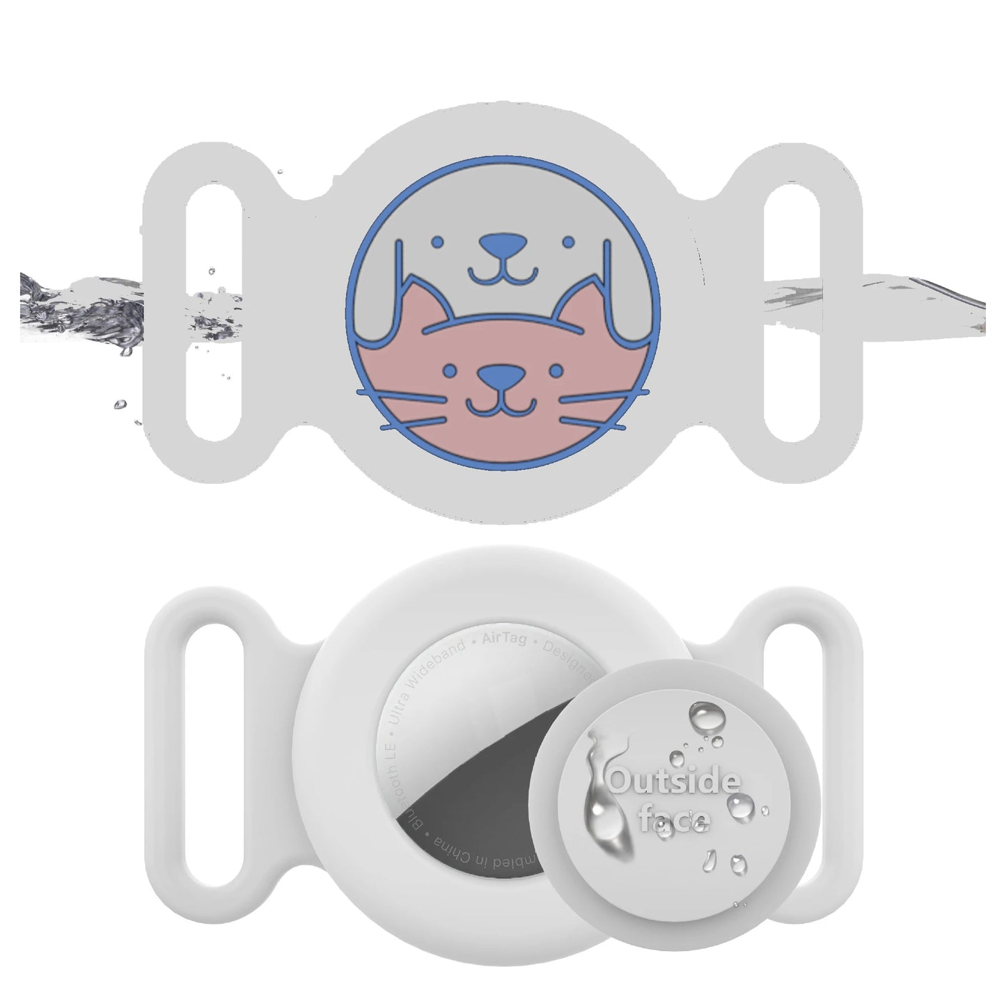 Airtag Dog Collar Holder – Silicone Protective Case for Apple AirTag, Full Body Cover Fits All Collar Sizes