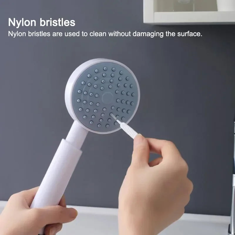 50/10Pcs Small Pore Nylon Cleaning Brushes - Anti-Clogging Tools for Shower Heads, Kitchen, Toilet, Phone Holes, and Windows