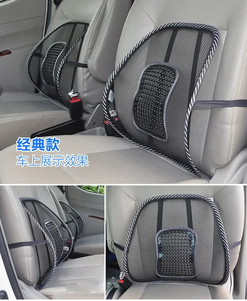 Mesh Lumbar Back Cushion – Anti-Fatigue Elastic Support Pad for Office Chair, Massage Cushion for Daily Use