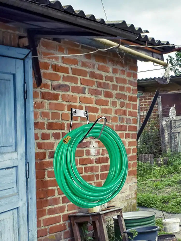 Stainless Steel Hose Hanger – Heavy Duty Wall-Mount Hook for Garden & Expandable Hoses