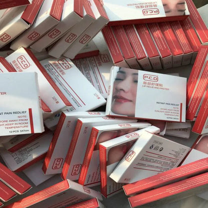 12PCS Eyebrow & Lip Paste Mask – Tattoo Makeup Accessories for Bleeding Relief, Color Fixing & Care