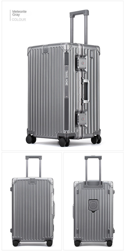 COLENARA Aluminum Frame Suitcase — High-Quality Large Capacity Trolley Travel Bag, 24", 26", 28", 30" Rolling Luggage