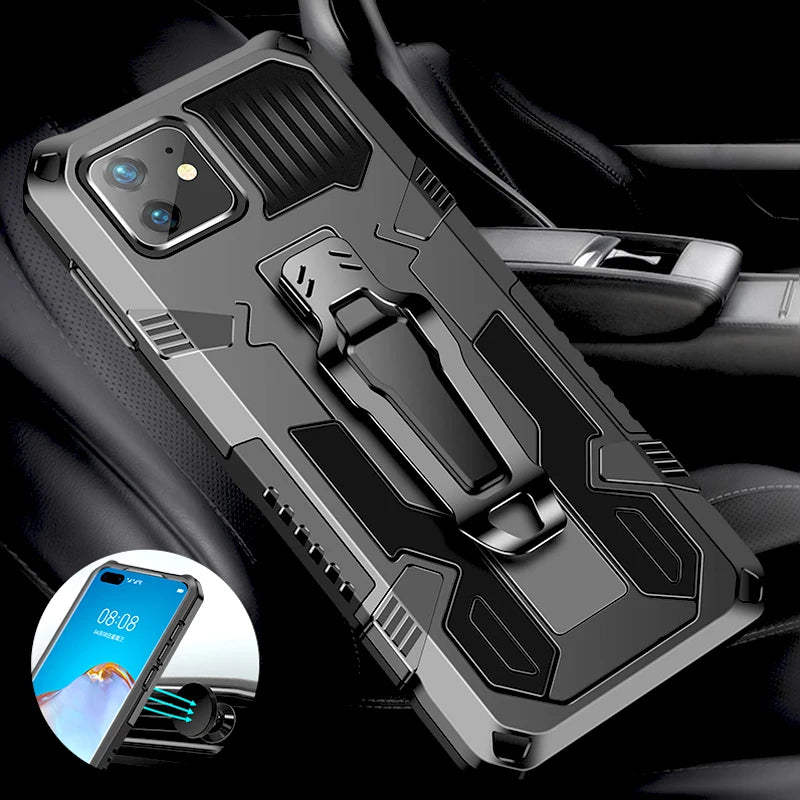 Shockproof Armor Magnetic Case – Compatible with Samsung Galaxy A10/A20/A30/A50/A70/A41/A51/A71/S20/J4/J6/J7/A11/A10S/A21S