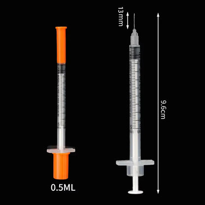 20/50/100Pcs Disposable Veterinary Syringes – Manual Push 0.3/0.5/1ml with Needles for Cats, Dogs, Pigs & Farm Animals