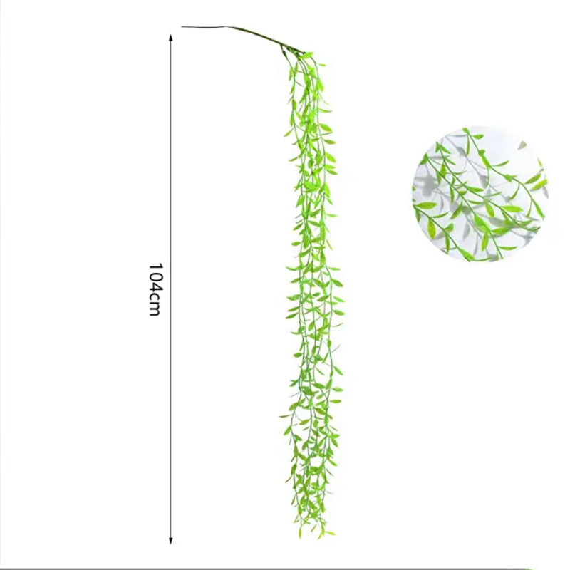 Handmade Wicker Rattan Wall Hanging Flower Planter – Garden Vine Basket Plant Holder