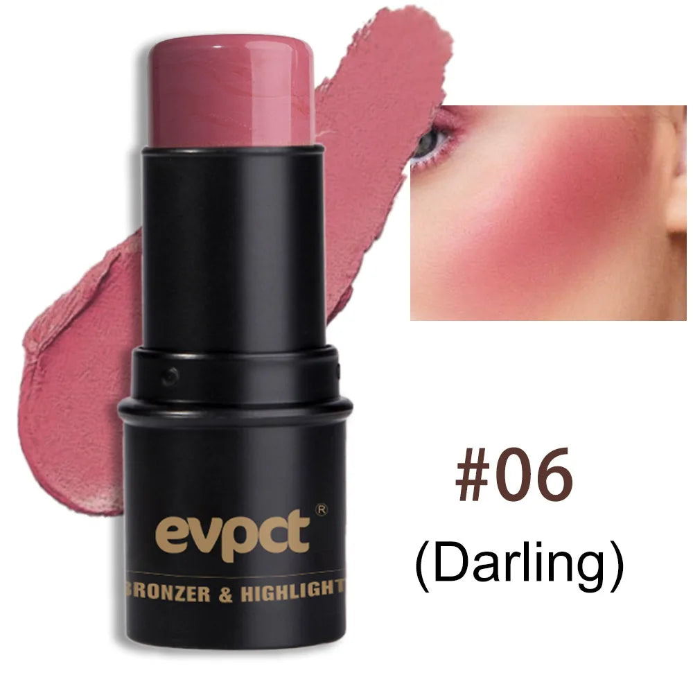 Highlighting & Bronzer Stick - Face Brightening Blusher, Rouge Concealer Pen, Long-Lasting Corrector & Nose Contouring Cosmetics