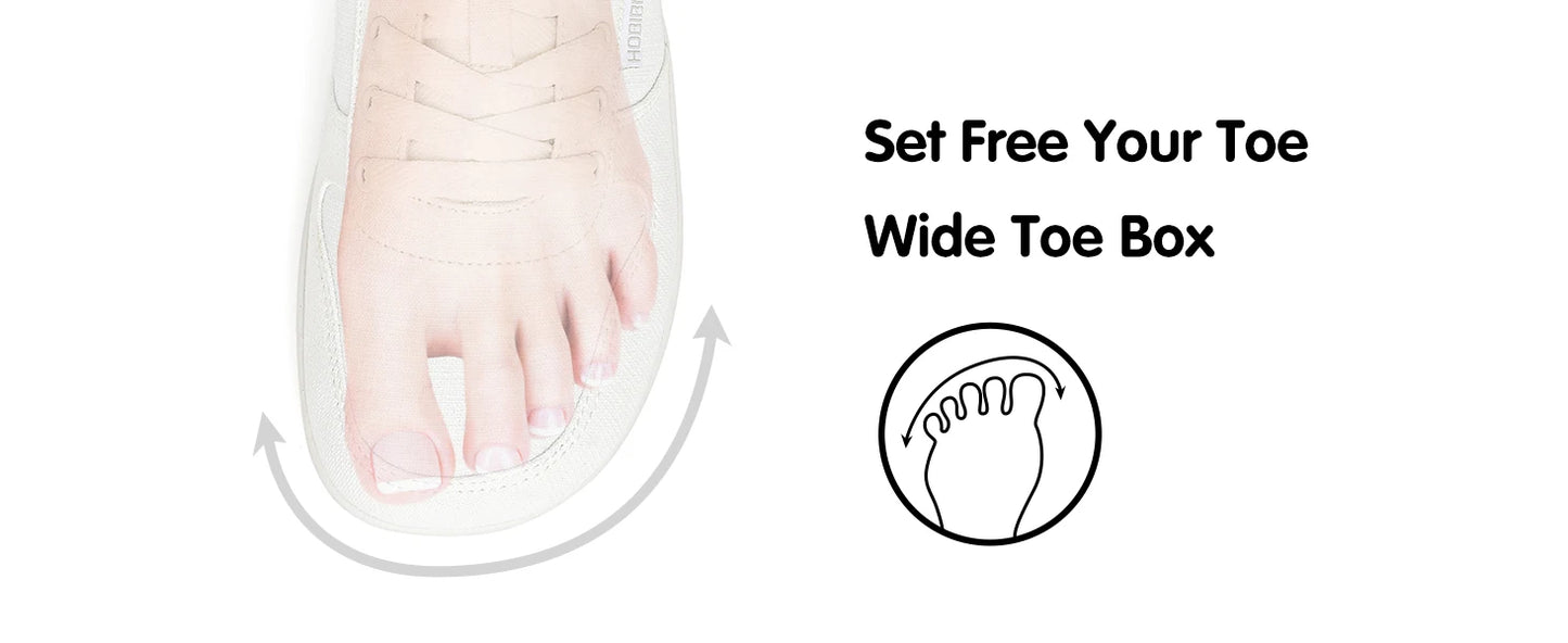 HOBIBEAR Unisex Barefoot Shoes – Lightweight Minimalist Walking Sneakers for Men & Women, Lace-Up Outdoor Running Shoes