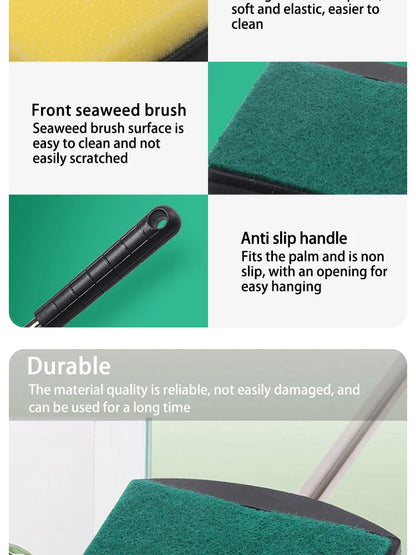 Fish Tank Long Handle Brush – Double-Sided Cleaning Brush for Aquariums, Aquarium Cleaning Tools