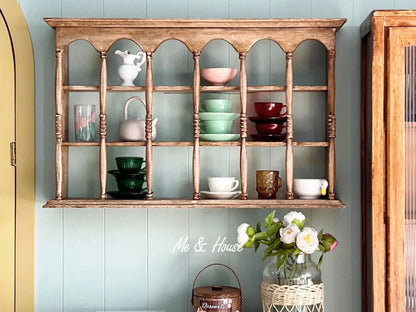 1/6 Scale BJD Dollhouse Wooden Shelf & Sink Cabinet — Miniature Kitchen Furniture Accessory for Dollhouse Bar Counter