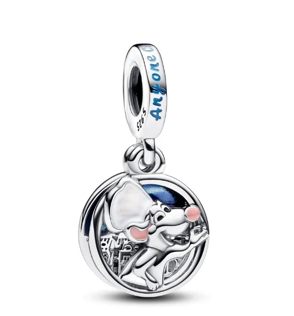 MINISO League of Legends Mickey & Minnie 925 Sterling Silver Charm – Beads Fit for Pandora Bracelet, Ladies Jewelry