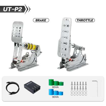 SIMJACK UT Sim Racing Pedals – PC Racing Simulator, Pressure Sensor Load Cell & HE Hydraulic Pedal
