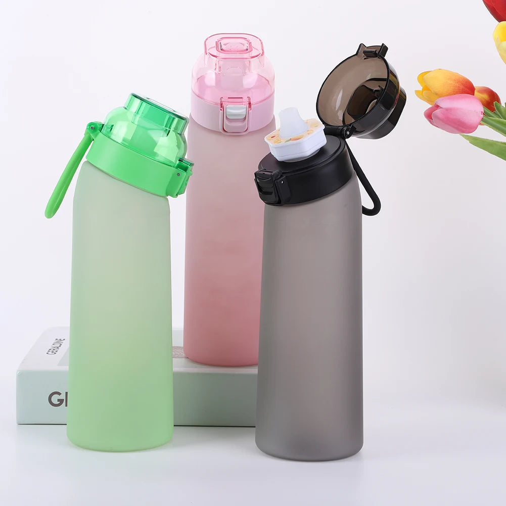 650ML Leak-Proof Fragrance Water Bottle , 7 Flavor Pods - Portable Air Water Bottle for Travel, Hiking & Climbing