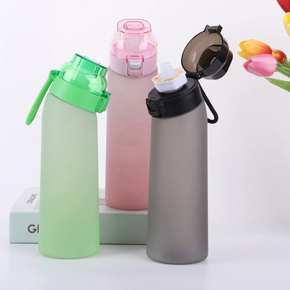 650ML Leak-Proof Fragrance Water Bottle , 7 Flavor Pods - Portable Air Water Bottle for Travel, Hiking & Climbing