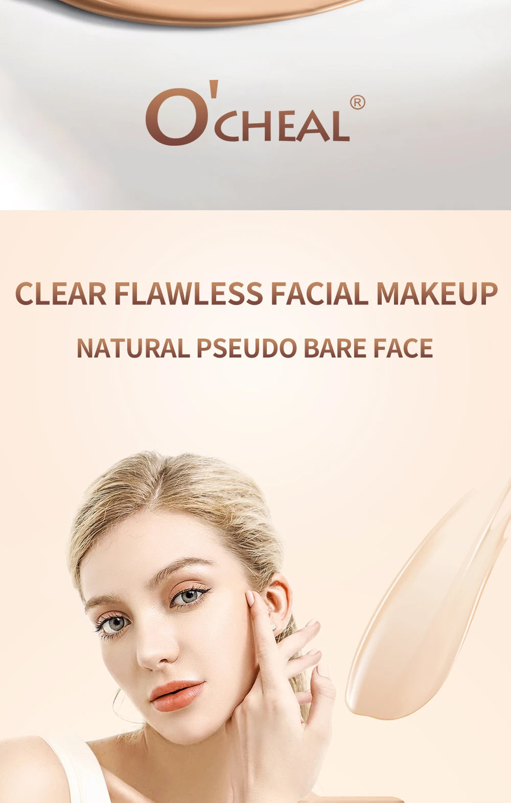 Ocheal Foundation and Contour Stick – Long-Wear Lightweight Concealer, Bronzer, and Brightening Makeup Pen