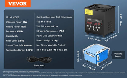 SucceBuy Ultrasonic Cleaner – 2L to 15L Portable Dishwasher with Timer for Home Use