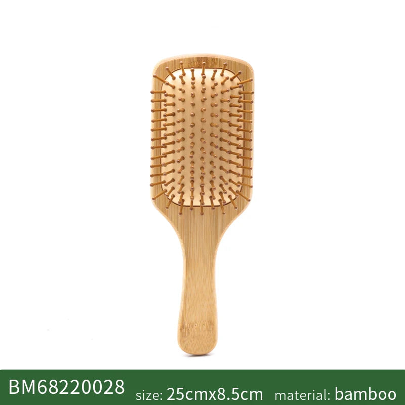 Bamboo Hair Brush for Women – Wide Tooth Styling Comb, Scalp Massage Brush for Smooth Hair & Barber Use