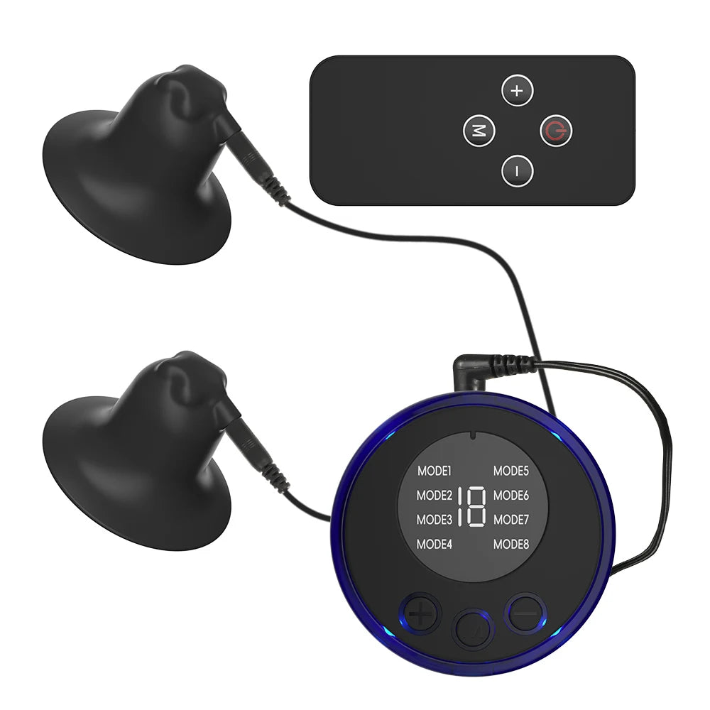 Electric Shock Nipple Clamps – Metal Breast & Clitoris Stimulator Clips for BDSM Bondage Massage (18+)