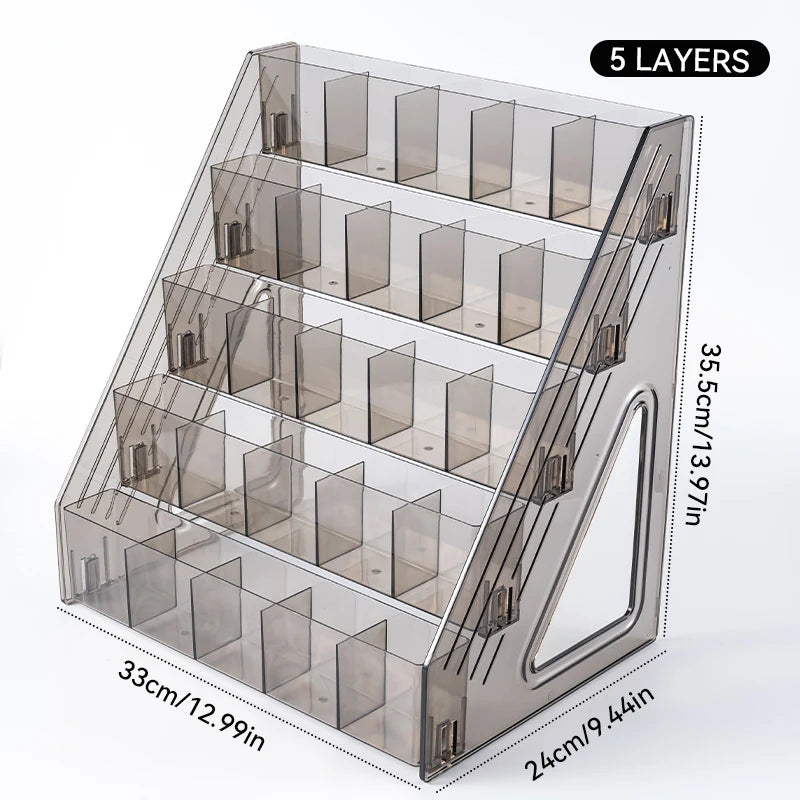 Acrylic Nail Polish Display Organizer – 3/4/5/6/7 Layer Clear Cosmetic & Jewelry Rack Holder